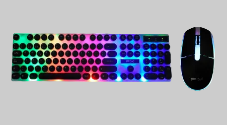 Teclado y Mouse iluminado gamer