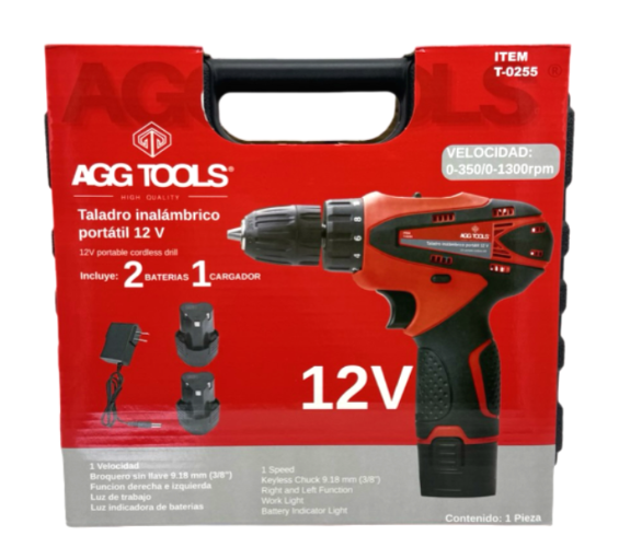 Taladro Inalámbrico portátil 3/8"12V 5A