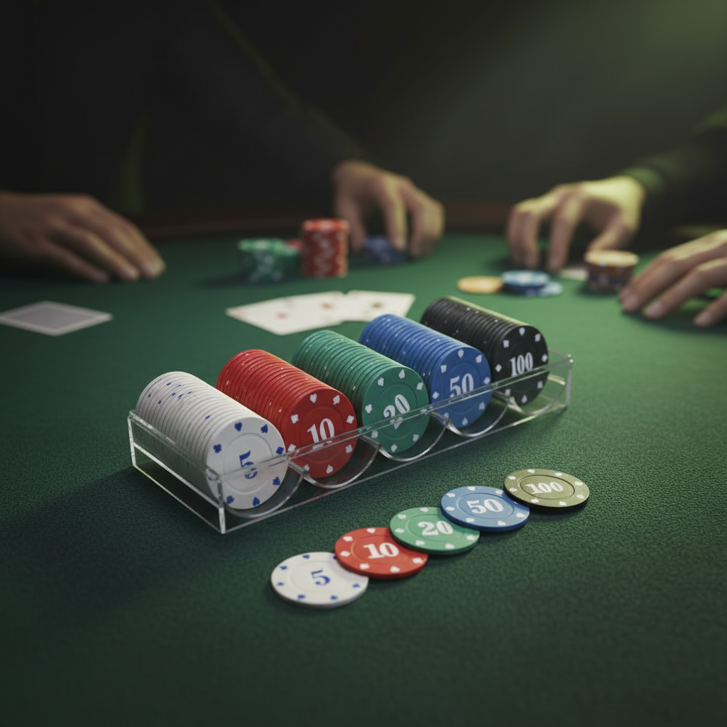Juego de fichas de poker con 100 pzas