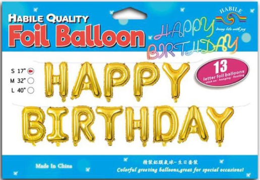 Globos metálicos HAPPY BIRTHDAY