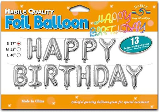 Globos metálicos HAPPY BIRTHDAY