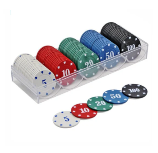 Juego de fichas de poker con 100 pzas