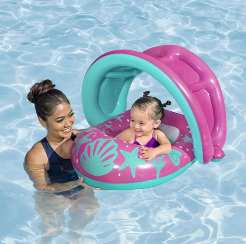 Salvavidas para bebe con techo 80x85cm