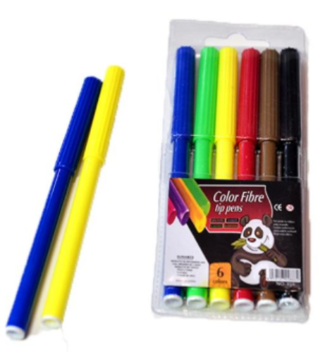 Plumones base agua 6 colores