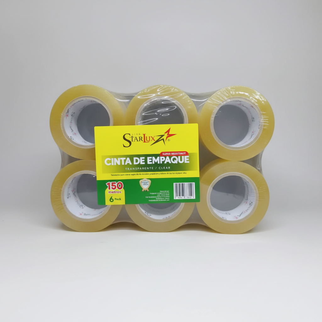 Cinta adhesiva transparente 150mts x 48mm Starlux